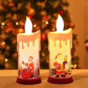 Bougies cierge de Noël Calendrier de l'Avent - Led et télécommande