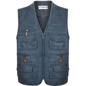 Dubute Veste en jean sans manches avec col rabattable, fermeture à boutons, bleu, 3-4 Years Dubute Veste en jean sans manches avec col rabattable, fermeture à boutons, bleu, 3-4 Years