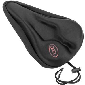 Housse De Selle Vélo C6 Confort - Gel Et Mousse Mémoire, Large Noir