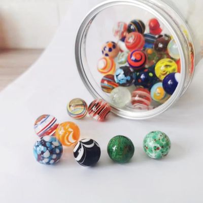 16 Billes En Verre Colorées 16 Mm + Sac De Rangement - Pour Jeux, Décoration, Plantes