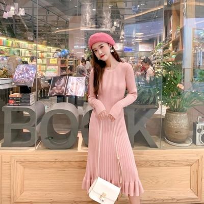 Robe Robe longue pull en tricot pour femme tenue Maxi queue de