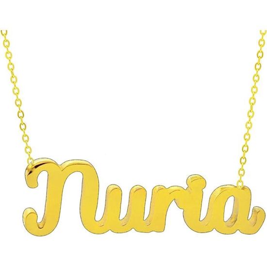 Collier Prénom Personnalisé En Acier Inoxydable Argenté - Chaîne Forçat 45cm - Pendentif épaisseur 1.7mm - Marque Française Bobijoo