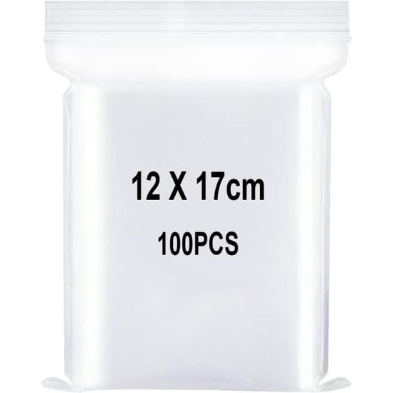 Flyoo 20x28cm Sacs Plastique Transparents Refermables, 50PCS