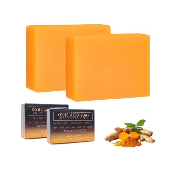 Savon Mou éclaircissant Au Curcuma Et Riz - FPS 50 - 500 Ml - Soin Naturel Corps