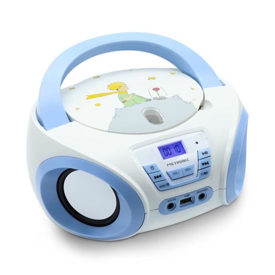 Radio Lecteur CD METRONIC Le Petit Prince avec port USB et entrée audio - Bleu