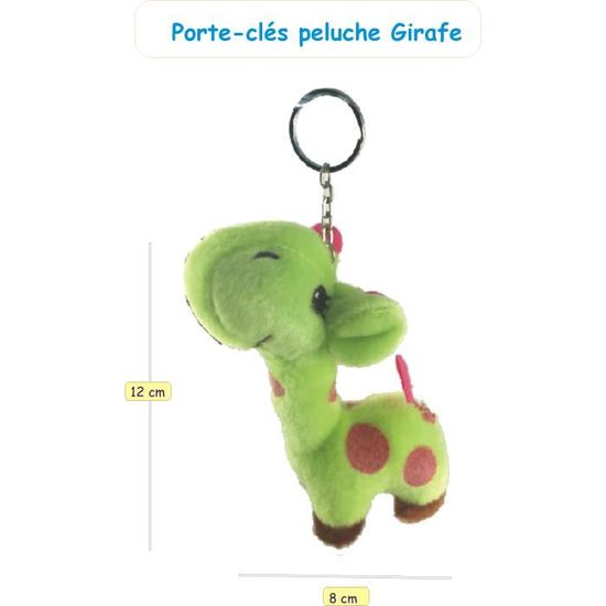 Porte-clés peluche Girafe verte