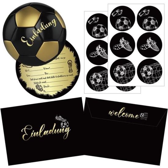 Lot De 12 Cartes D'Invitation Anniversaire Basket - Avec Enveloppes Et Autocollants Pour Fête D'Enfant Garçon Ou Fille