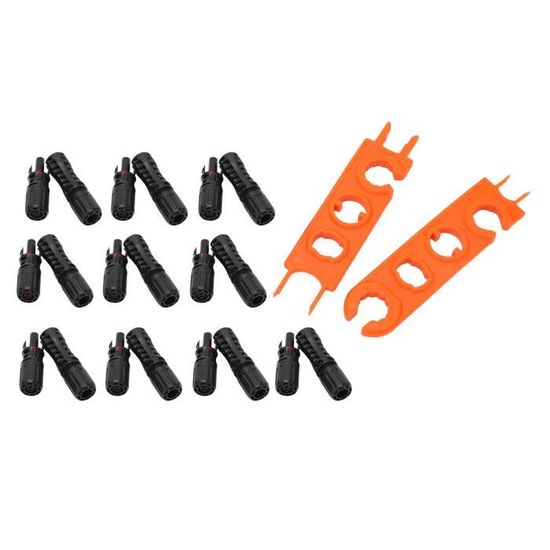 Clé Pour Connecteur Panneau Solaire - 2 Pièces, Plastique Orange, Sertissage Rapide