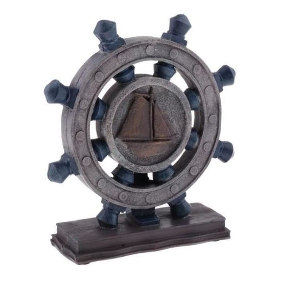 ROUE DE BATEAU en laiton et en bois fabriquée à la main pour marin