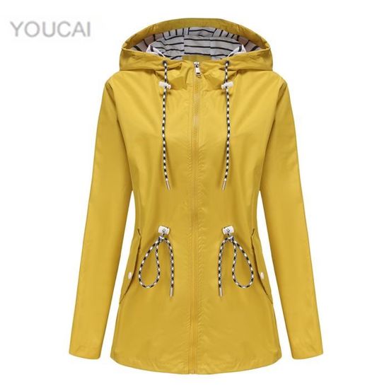 Veste Softshell Femme Imperméable à Capuche - Coupe Cintrée, Décontractée, Pour Plein Air Et Ville