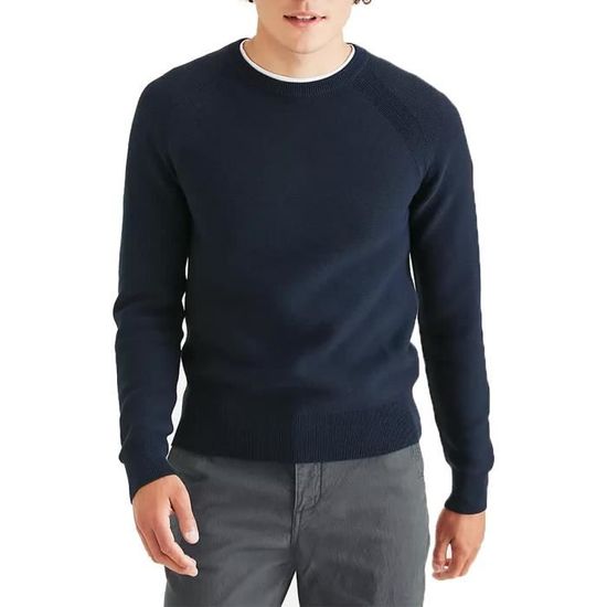 Pull Col Rond Dockers Beige/marron/vert - Taille L/M - Occasion Très Bon état - Acrylique