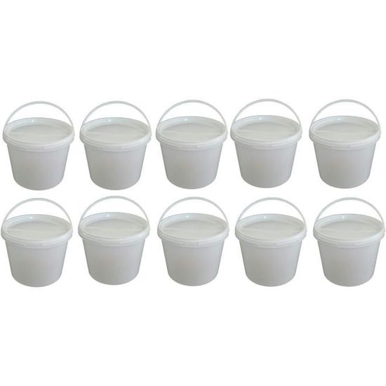 Seau blanc avec couvercle - 1 à 30L - Expert