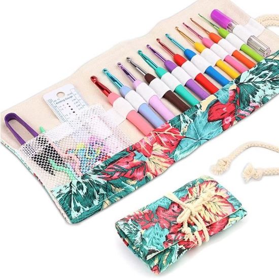Kit Crochet 103 Pièces Débutants Sac Rangement Kit Crochet Benlay 103 Pièces - Aiguilles Ergonomiques Avec Sac | Tricot Et Crochet Débutants/Experts Loisir Créatif