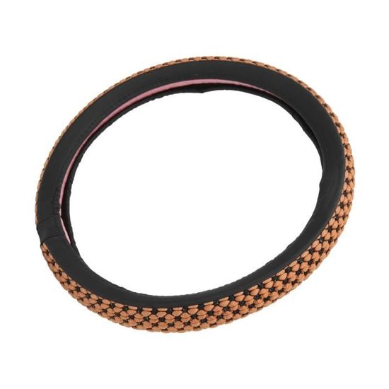 Housse De Volant Extensible Antidérapante - Cuir Artificiel, Facile à Installer - Protection Et Confort Pour Volant Voiture (Noir)