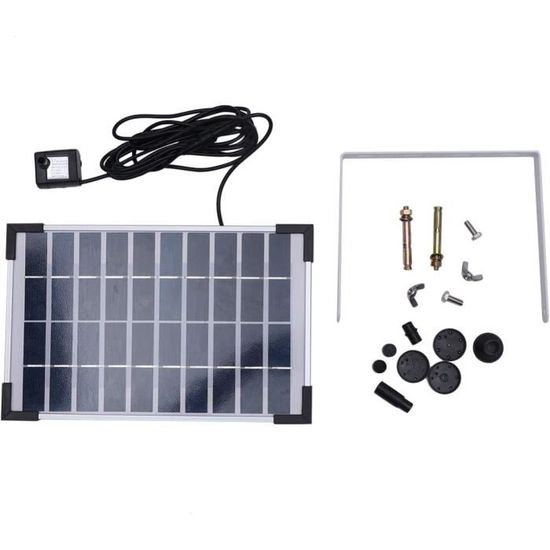 Pompe à Eau Solaire Submersible 200L/H - Pour Fontaine, Aquarium, Étang, Jardin