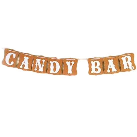 Candy Bar Banderole 50Pièces Sacs En Papier Kraft Guirlande Bannière Pour La Fête De Mariage Anniversaire Décor événement Fournitures