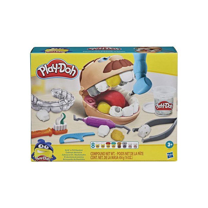 Coffret Play-Doh : Le Dentiste avec 8 pots de Pate A Modeler - Nouvelle Version