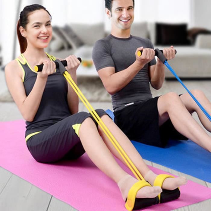 Bandes Corde Élastiques Résistance d'Exercices pour Musculation Yoga Fitness (Bleu)