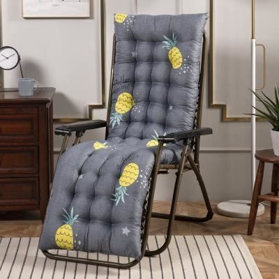 Coussin Bain de Soleil Jardin Pliable Anti-Dérapant Coussin Chaise Longue Epais Confort,48*170cm,gris