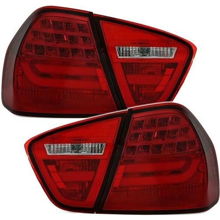 2 FEUX ARRIERE A BANDE LED TFL BMW SERIE 3 E90 BERLINE PHASE 1 DE 12/2004 A 09/2008