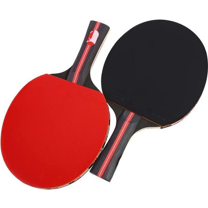 Raquettes de Ping-pong Professionnel 1 Paire plaquette de Tennis de Table avec le Sac de Stockage