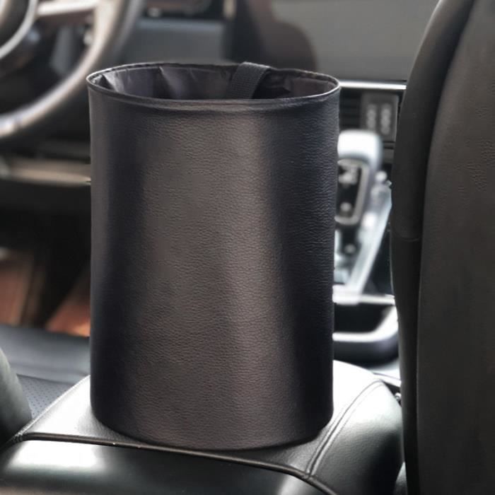 Poubelle étanche montée sur voiture seau pliant compressé poubelle multifonctionnelle en cuir pour voiture