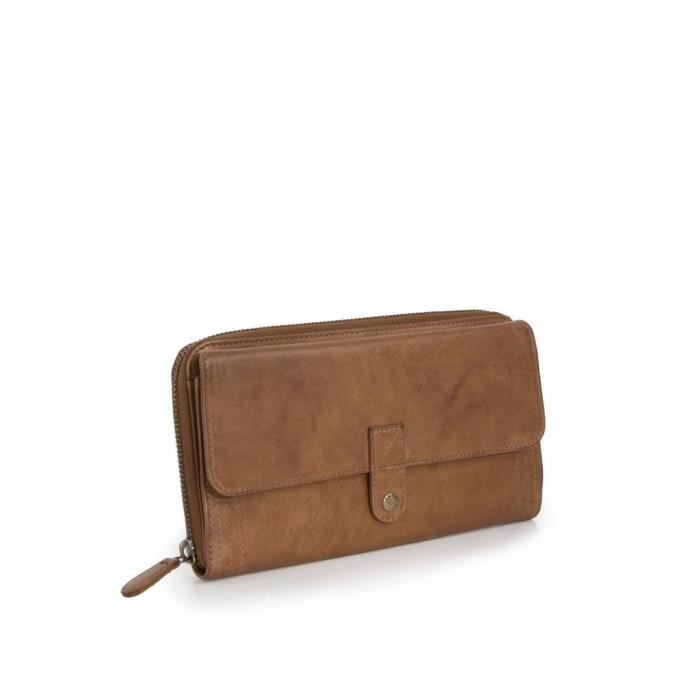 IKKS - Grand portefeuille The Banker (bk95059) camel61 taille 11 cm