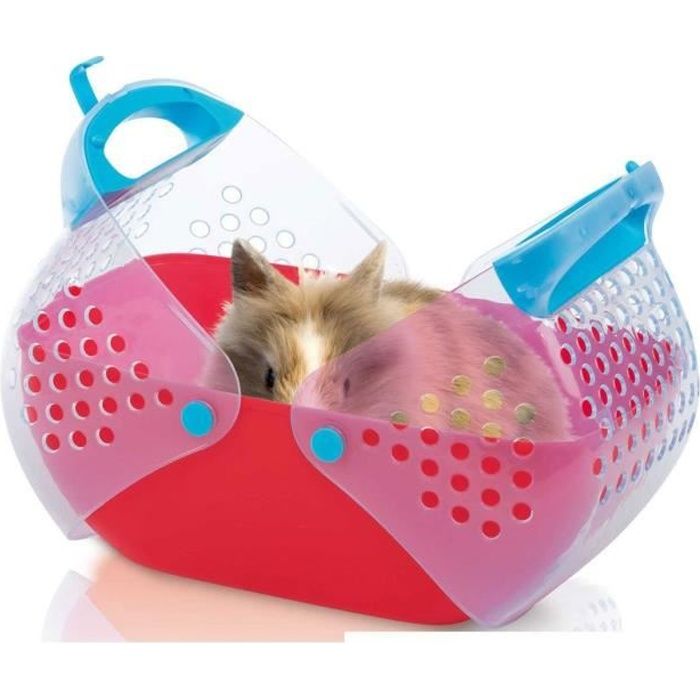 Boite, caisse de transport rongeurs, lapin, cochon d'Inde, chinchilla, chaton...IMAC BAGGY bleu, jaune ou rouge