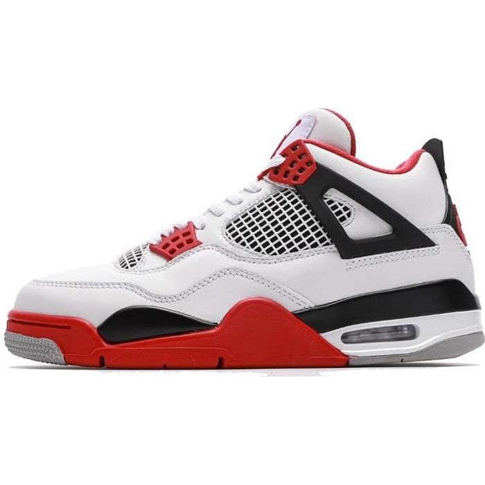 Aiir Jordan 4 Retro “Fire Red” Chaussures de sport pour hommes et femmes