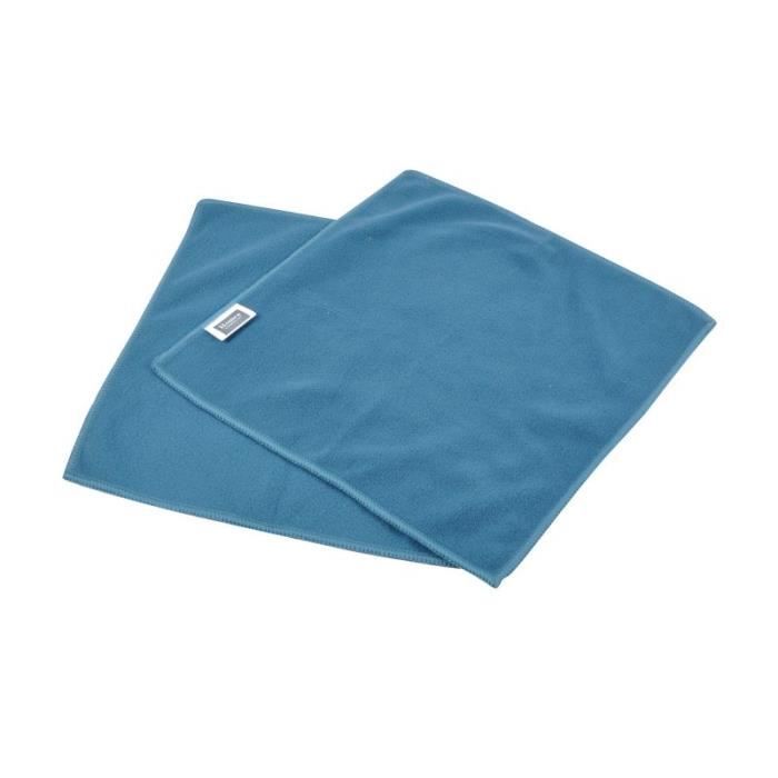 Lot De 2 Chiffons -antistatiques- 30x30cm Bleu Paon - Paris Prix