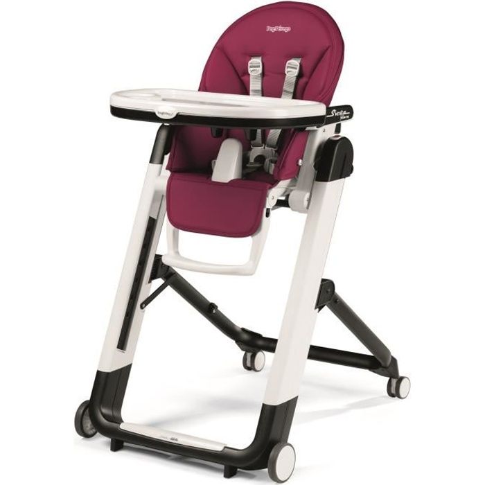 PEG PEREGO Chaise haute multi-positions Siesta Follow Me Berry - Rose