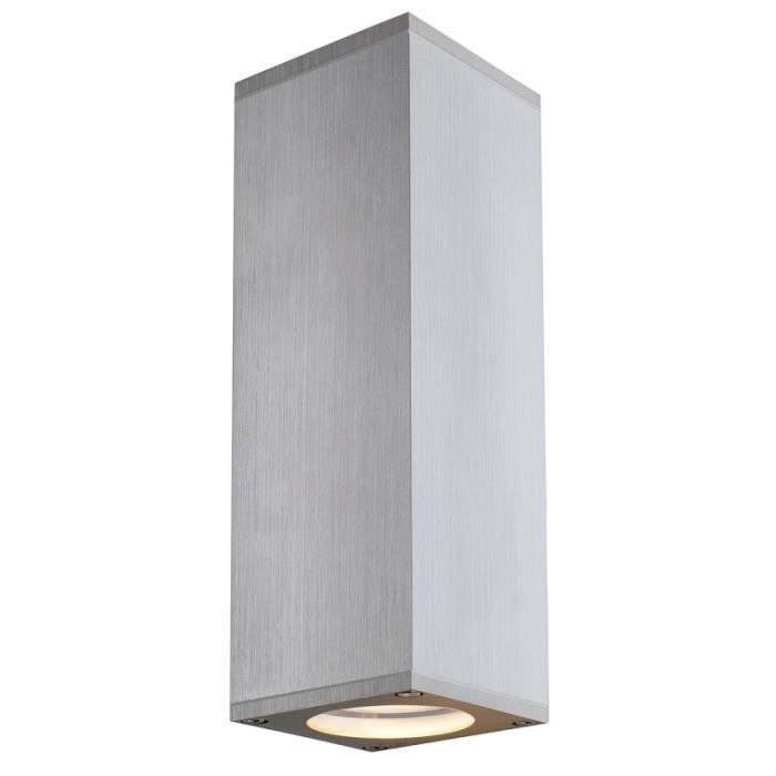 THEO UP DOWN, applique extérieure, alu naturel, QPAR51 max. 2x50W, IP4 Alu Brossé