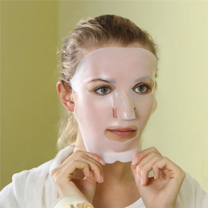 Masque Facial De Beauté Silicone Réutilisable Etanche(Transparent)