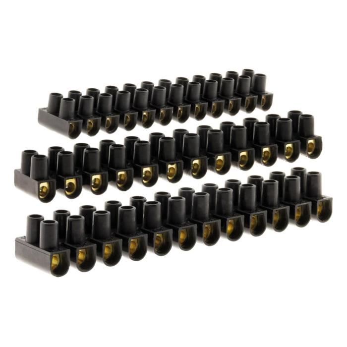 Lot 6 barrettes de dominos électriques, 2,5 mm² pour rigide et souple ZENITECH