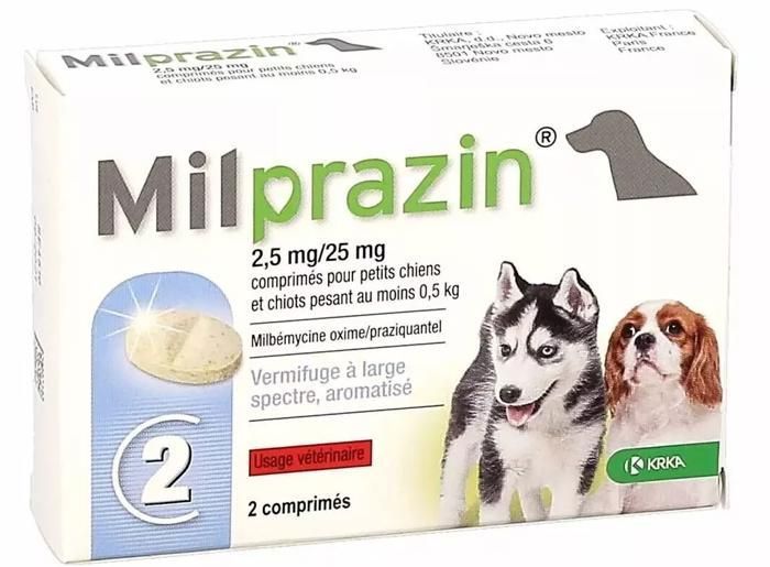 Comparer les prix de VERMIFUGE Spectre Large Milprazin Chien Chiot BOITE 2 COMPRIMÉS moins de 5kgs