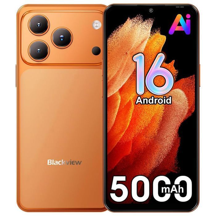 Smartphone Blackview WAVE 7C Android 16 Téléphone, 6.56