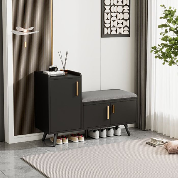 Meuble à chaussures Armoire Banc à chaussures avec trois portes de rangement - SWEIKO - Noir Meuble à chaussures Armoire Banc à chaussures avec trois portes de rangement - SWEIKO - Noir