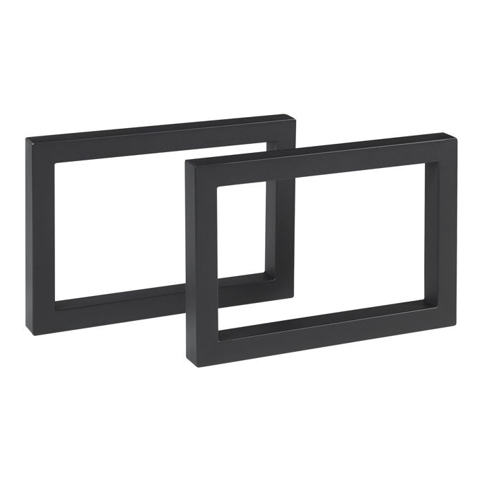 Lot de 2 pieds de table Lunderskov acier 35 x 50 cm noir Lot de 2 pieds de table Lunderskov acier 35 x 50 cm noir