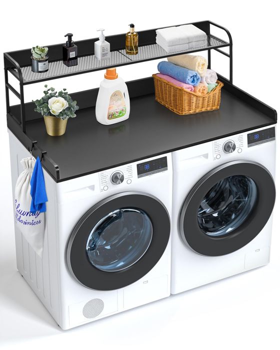 Comptoir pour Lave-linge et Sèche-linge-VEVOR-Surface de Comptoir en Bois avec