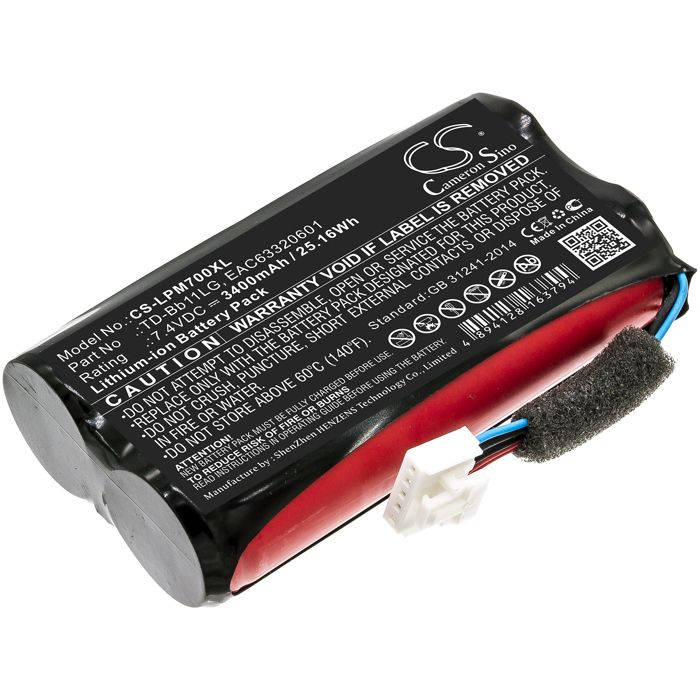TECHTEK Batteria 700mAh compatibile con [Allflex] PW320, RS320 sostituisce 51FE0421 FBA