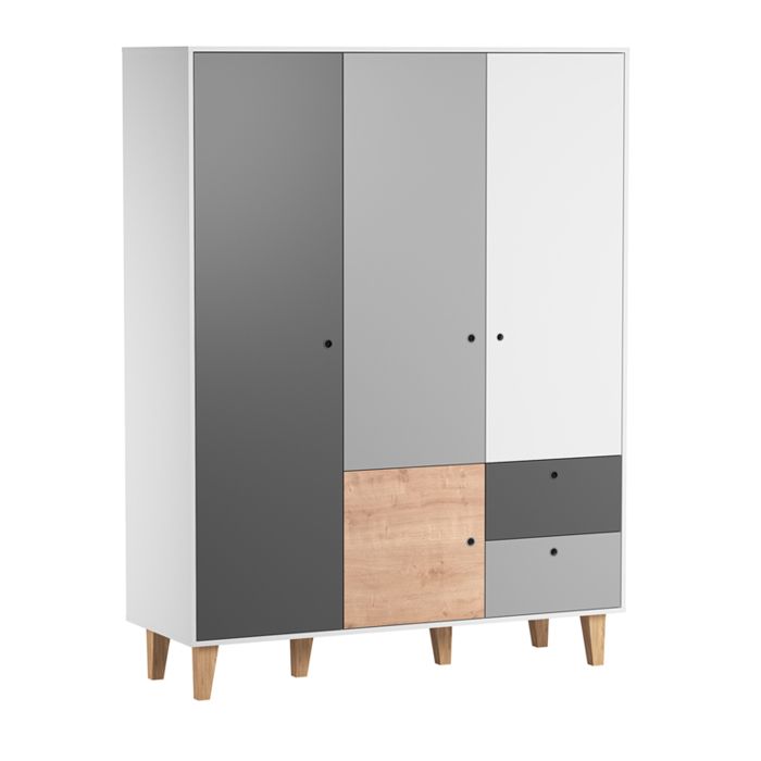 Armoire 3 portes Vox - 153 x 55 x 201.5cm - bois Armoire 3 portes Vox - 153 x 55 x 201.5cm - bois