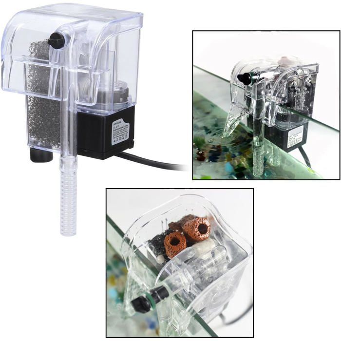 Meilleurs prix pour Filtre suspendu pour aquarium filtre électrique pour aquarium pompe à eau en cascade réservoir de circulation deau