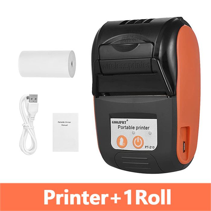 Imprimante Thermique Portable 58mm | Bluetooth & USB | Pour Tickets & Reçus | Batterie 1500 MAh | Compatible Android/iOS | Vitesse 50-80 Mm/s