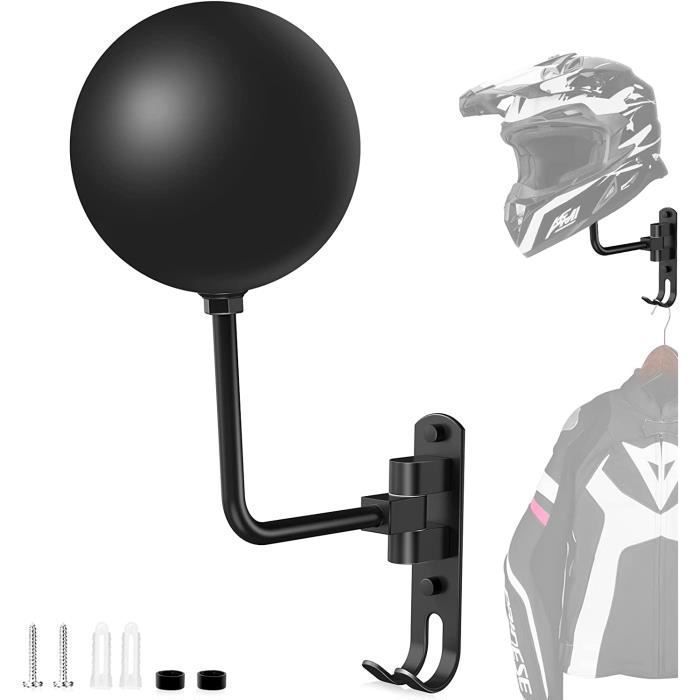 Jeebel Support de Casque Moto, Porte de Casque Mural de Rotation 180° Affichage avec Double