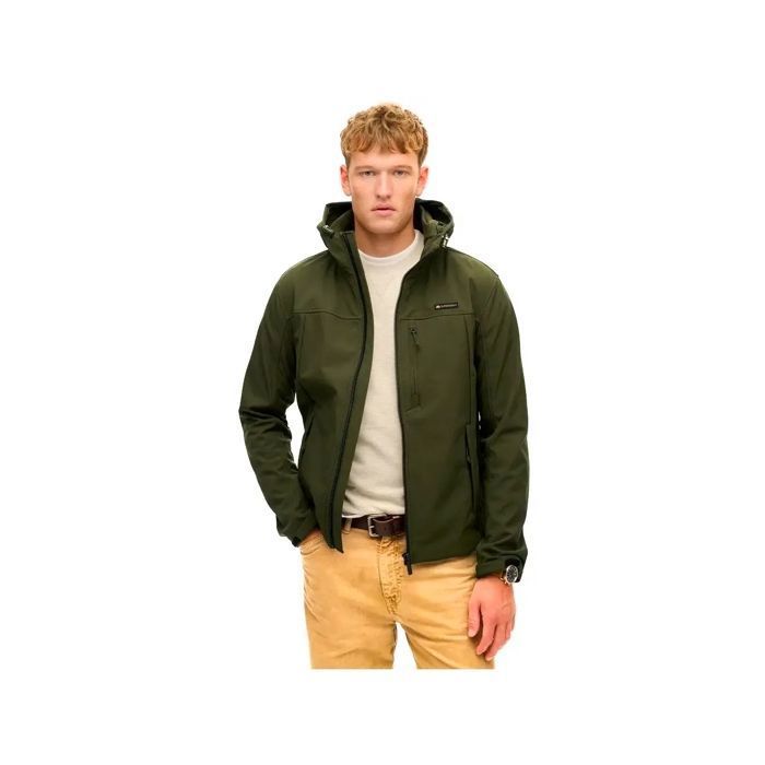 Veste Superdry Homme Soft Shell Trekker Kaki Synthétique