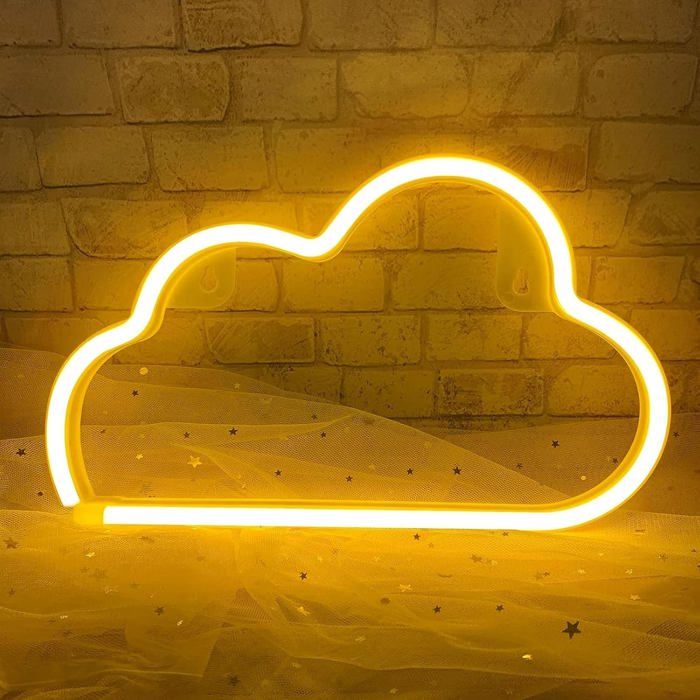 Led Cloud Sign Examples GIGIIS Néon LED Cloud Sign Décor Léger Blanc Chaud Décoration murale ...