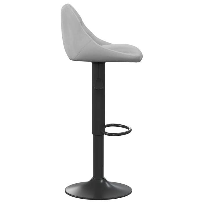TOP 2026 Tabourets de bar lot de 2 - Meuble de bar - pour 2 personnes - gris clair velours - 46x44x(82-103) cm TT542