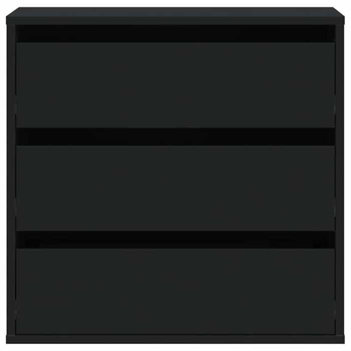 Moderne Commode dangle BURKE MEUBLE BAS noir 60x41x58 cm bois dingénierie AA3181