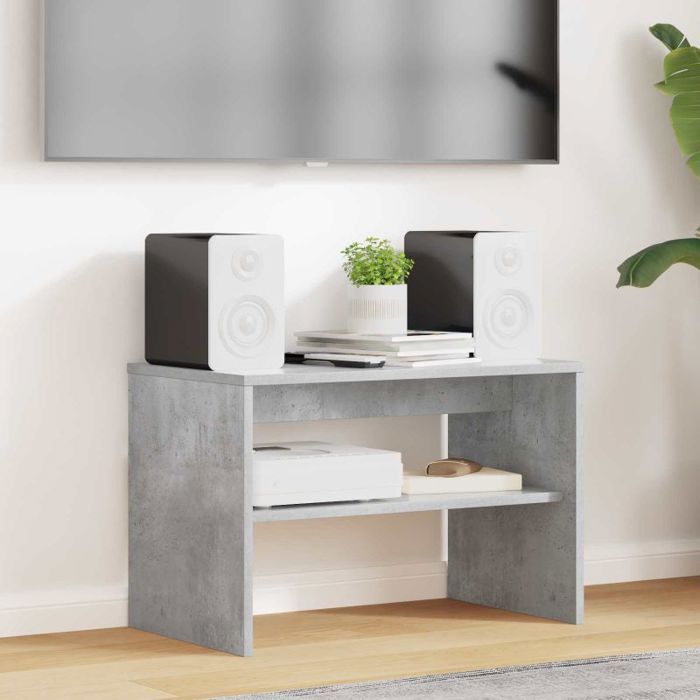 vidaXL Meuble TV gris béton 60 x 35 x 40 cm en bois dingénierie – rangement contemporain