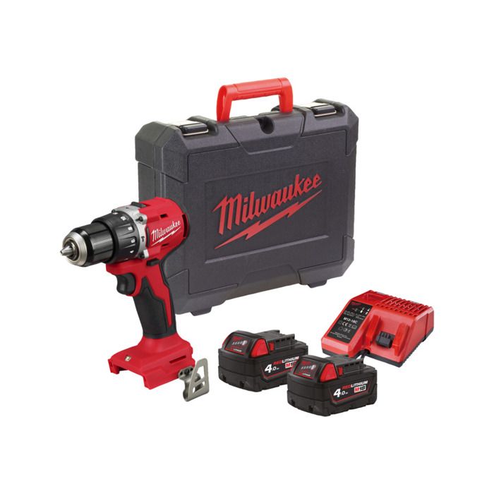 Perceuse-visseuse sans fil - Milwaukee - M18BLPDRC-422C - 1*4.0AH - 1*2.0AH - Compacte - Légère - Ergonomique